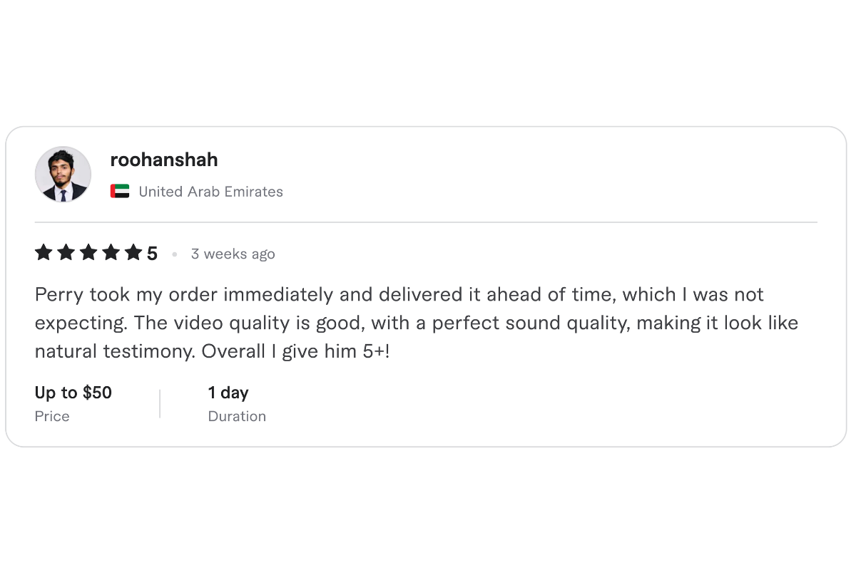 Review by Roohan S., UAE